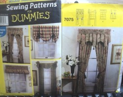 7075 SIMPLICITY WINDOW TREATMENT VALANCE, SWAG, PANELS, DRAPES, ROSETTE PATTERN